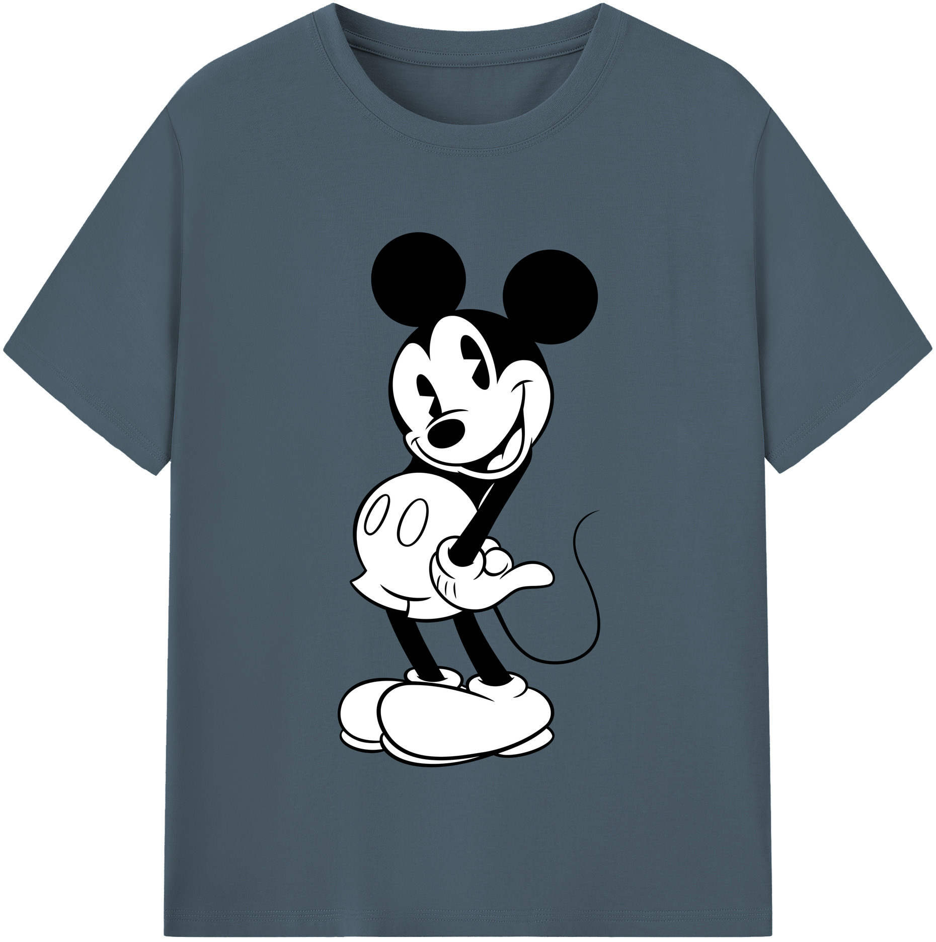 （画像用） ミッキーマウス Mickey Mouse 綿100％半袖Tシャツ（フロントプリント）